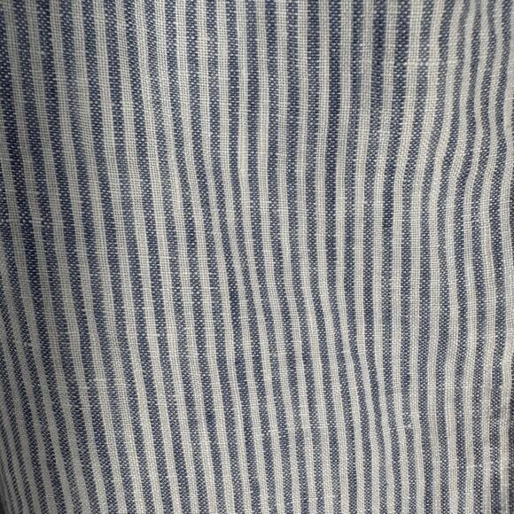 Caslon Women's Blue and White Striped 100% Linen Shorts with Pockets Size XL - Picture 3 of 5
